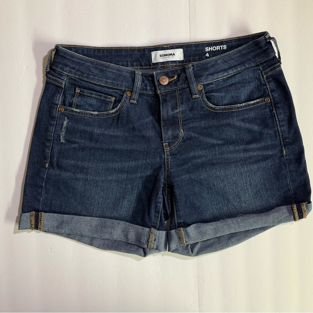 Sonoma Women's Denim Shorts - Dark Blue